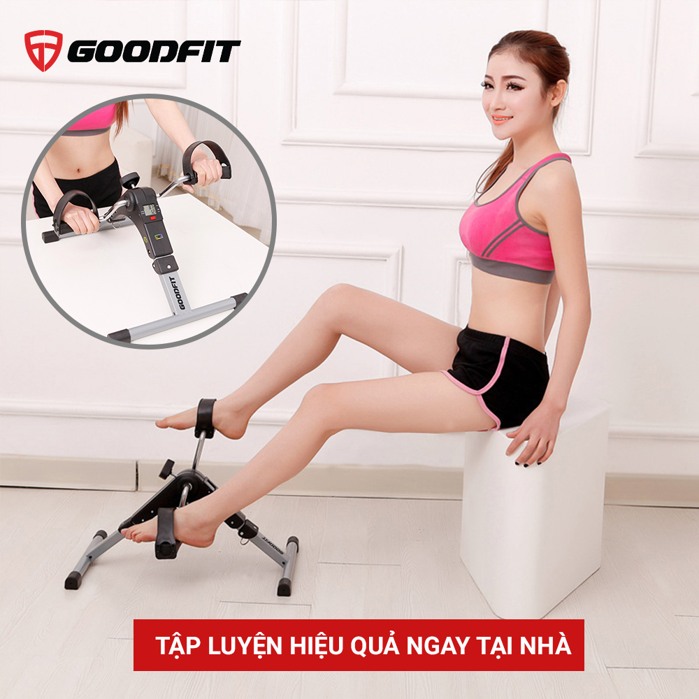 Xe đạp thể dục mini gấp gọn phục hồi chức năng tay chân tại nhà  GoodFit GF002MB cứng cáp chắc chắn