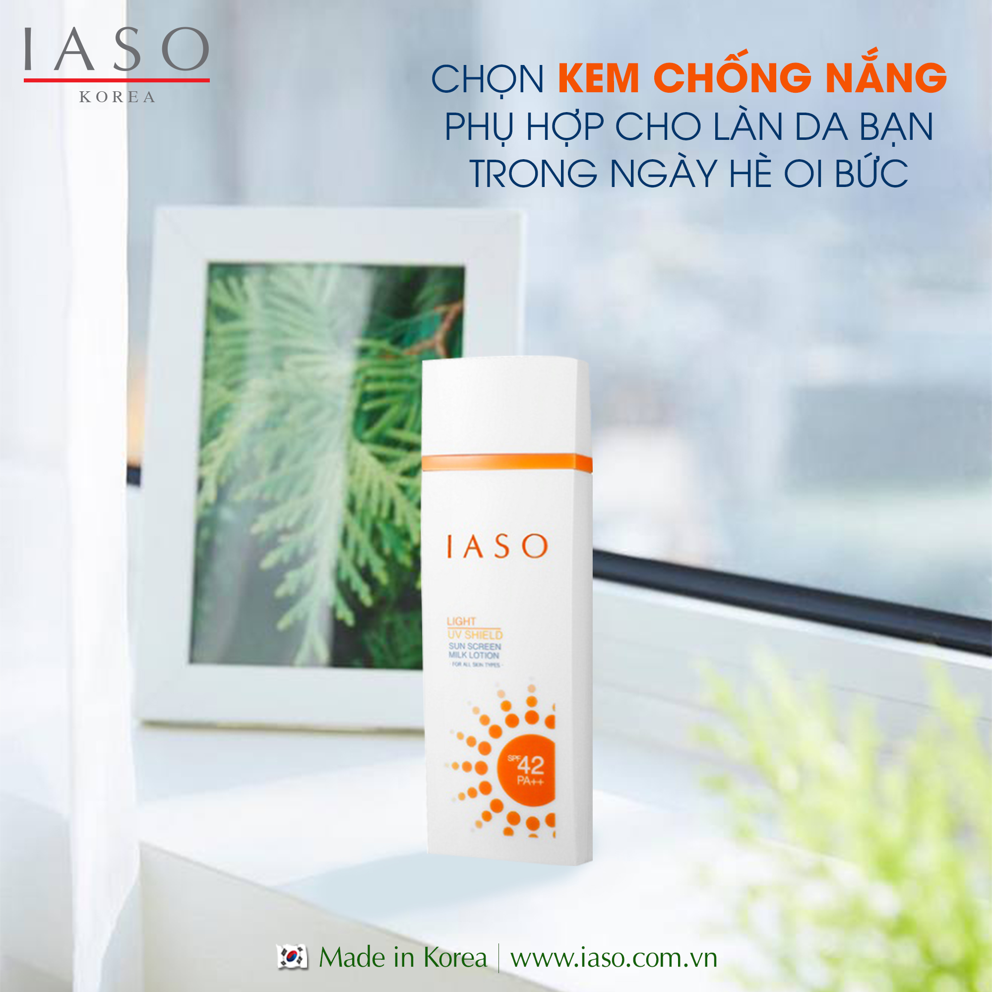 Sữa chống nắng Hàn Quốc IASO SPF 45 PA+++