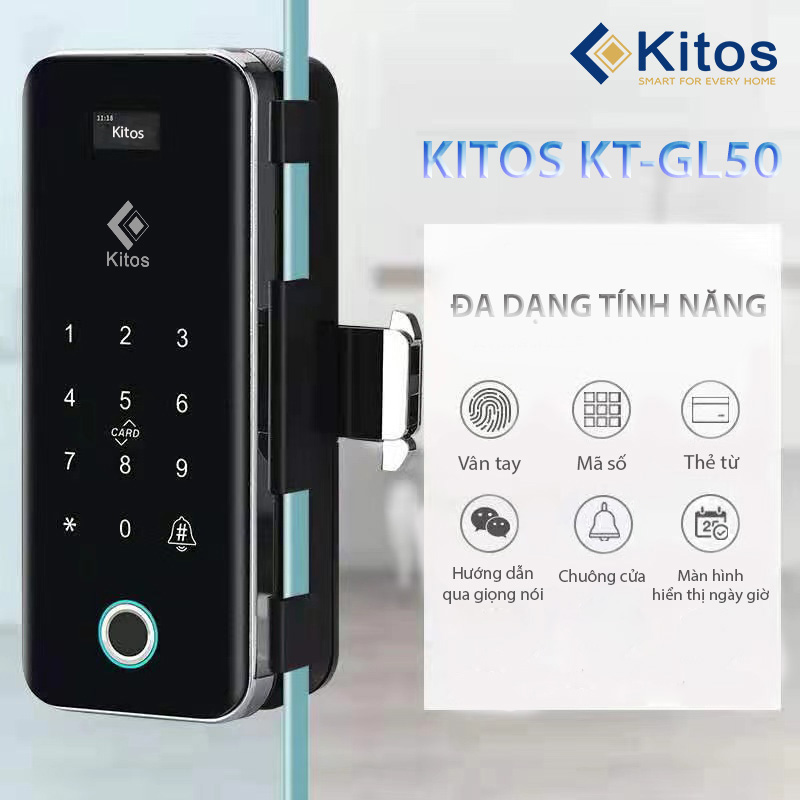 Khóa vân tay cửa kính lùa Kitos KT-GL50