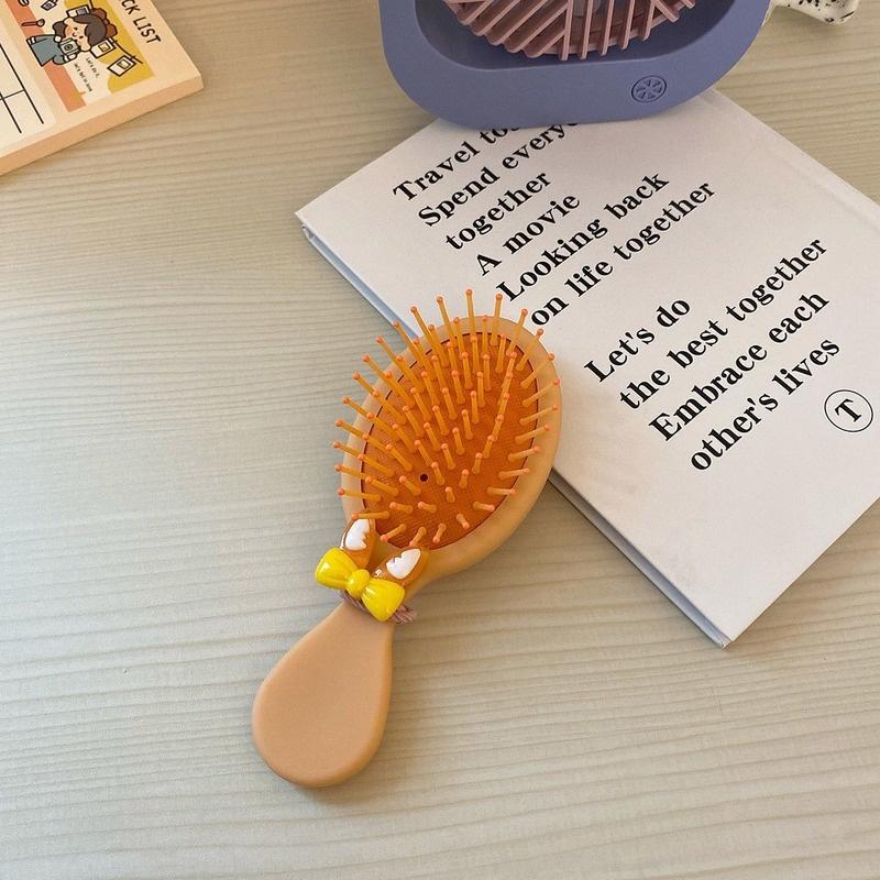 Lược chải tóc mini mát xa da đầu thiết kế kiểu hoạt hình dễ thương cho nữ