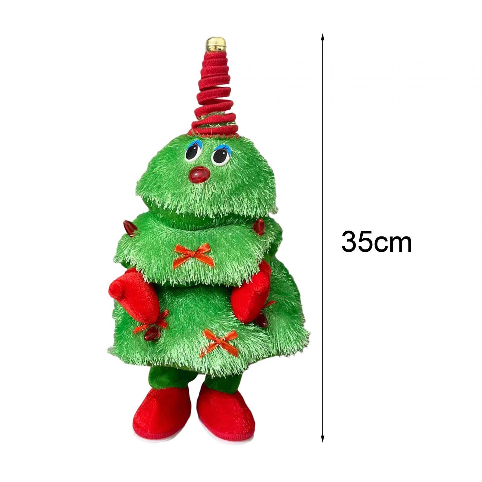Christmas Tree Doll Singing Dancing Christmas Tree Plush Toy Dancing Musical Xmas Tree Figurine Gift Plush Toy for Ornament