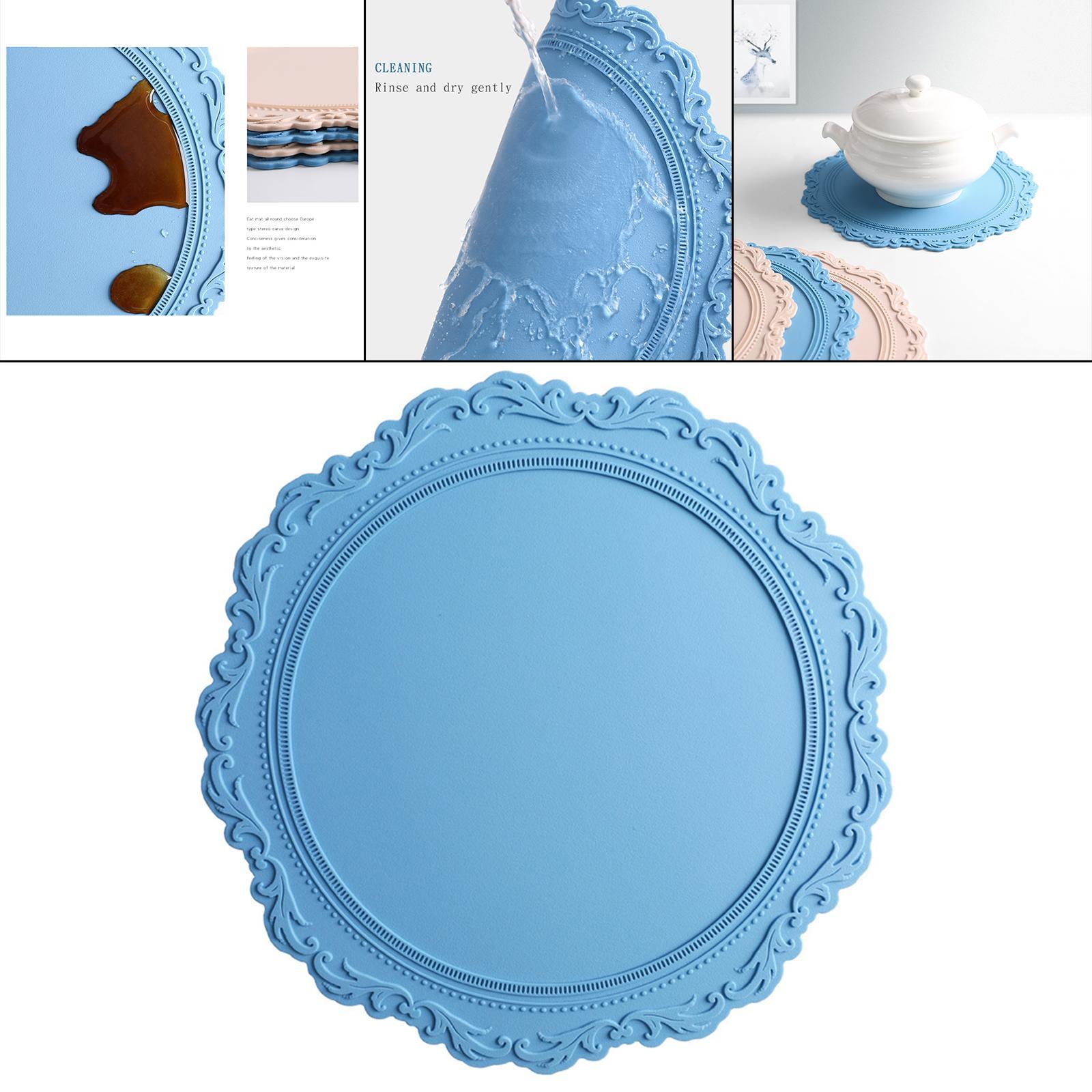 Silicone Place Mats Tableware Utensil Pad Table Mats for Cup Mug Pot