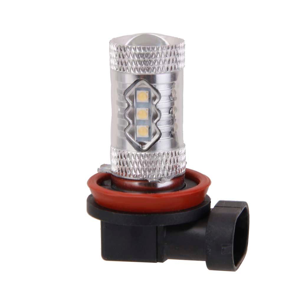 Aluminum Shell H8 80W with Convex Lens LED Tail Parking Light Bulb