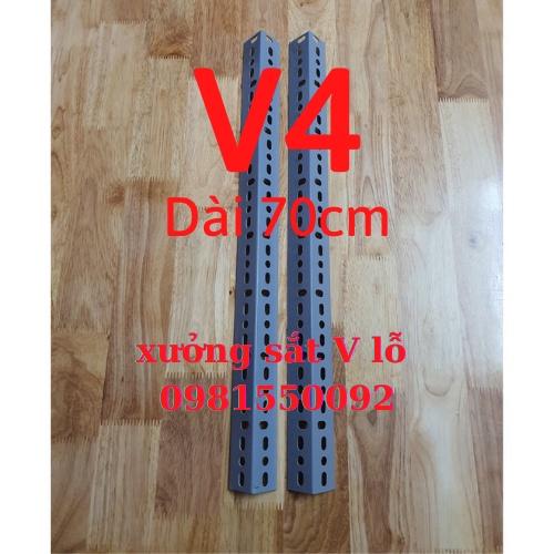 sắt thanh V Lỗ (cây V4x4 - dài 70cm ), kệ sắt V lỗ,sắt V lỗ đa năng,sắt V lắp kệ