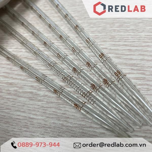 ỐNG HÚT THỦY TINH PIPET LOẠI DÀI CÓ CHIA VẠCH, PIPET THẲNG THỦY TINH 1ML 2ML 5ML 10ML 15ML 25ML 50ML