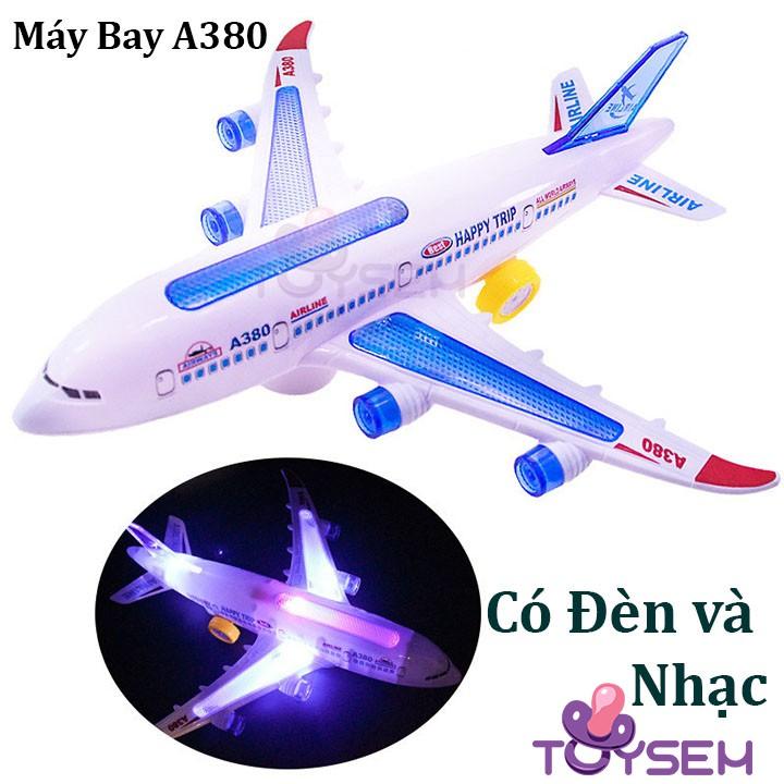 Đồ chơi trẻ em mô hình máy bay A380 có đèn và nhạc - Quà tặng sinh nhật cho bé