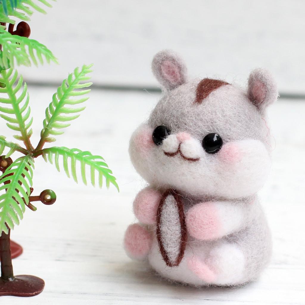 Hamster Needle Felting Kit DIY For Beginners with Basic Tools and Tutorials