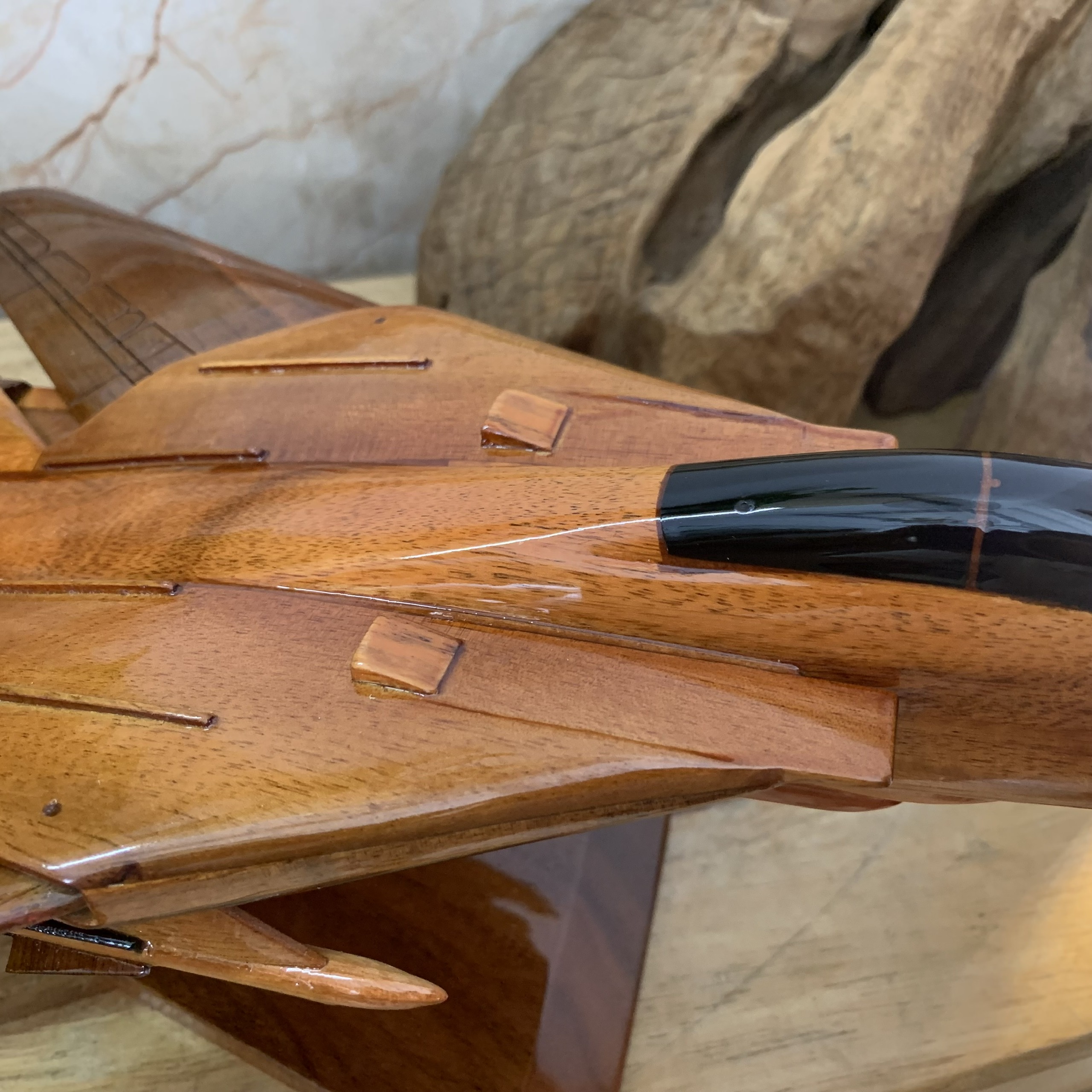 Mô hình máy bay gỗ máy bay chiến đấu cơ của Mỹ F14 Tomcat - thủ công mỹ nghệ trang trí - Dài 40cm - Gỗ tự nhiên
