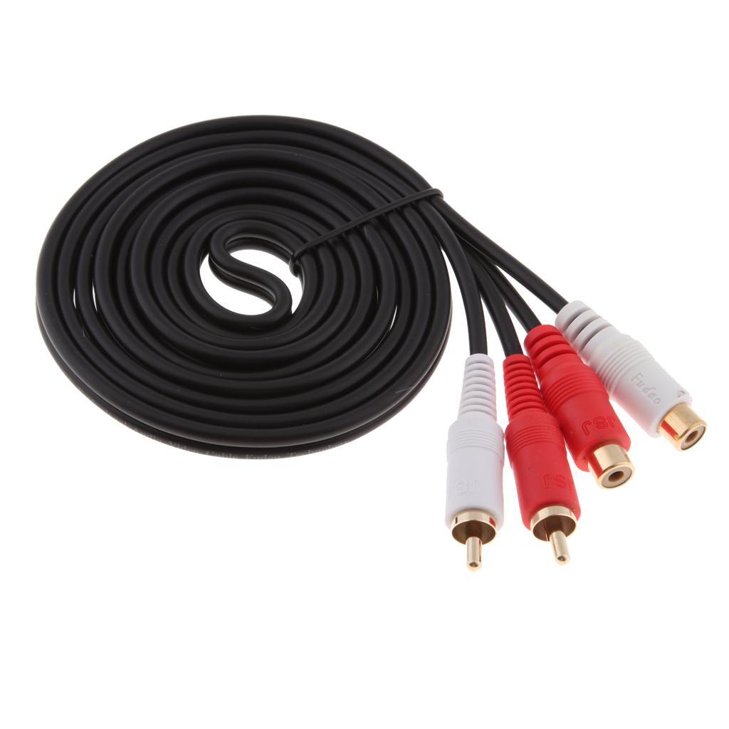 2 to 2 Plug Splitter Video Av Adapter Cable
