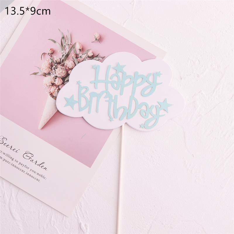 Topper Cắm Trang Trí Bánh Kem Hình Chữ Happy Birthday J7ST2000030