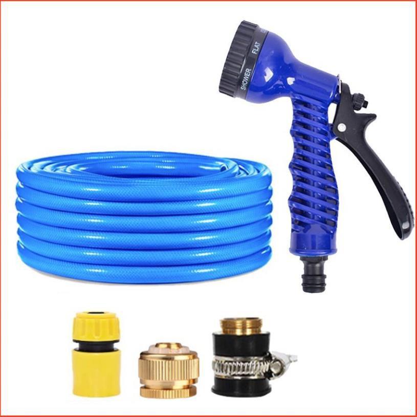 Bộ dây và vòi xịt tăng áp lực nước,rửa xe, tưới cây 3-5m (cút nhựa nối đồng nhựa) 206843