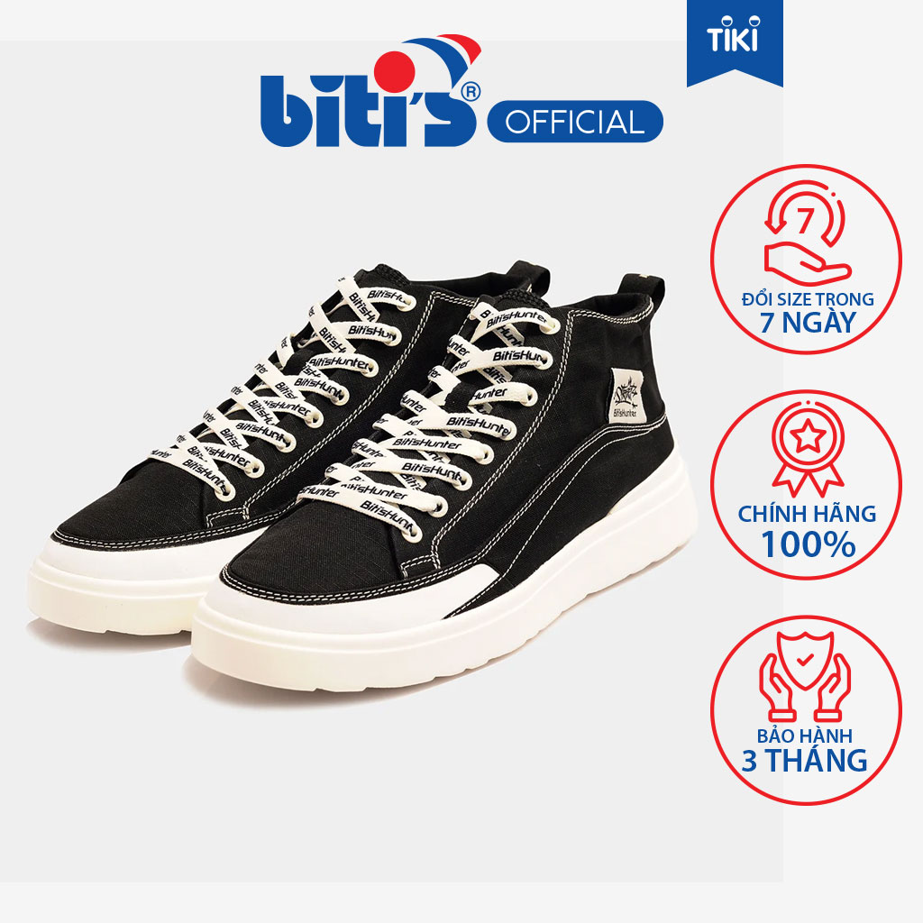 Giày Thể Thao Nam Bitis Hunter Street Mid Americano Dsmh03600Den Màu Đen Size 42