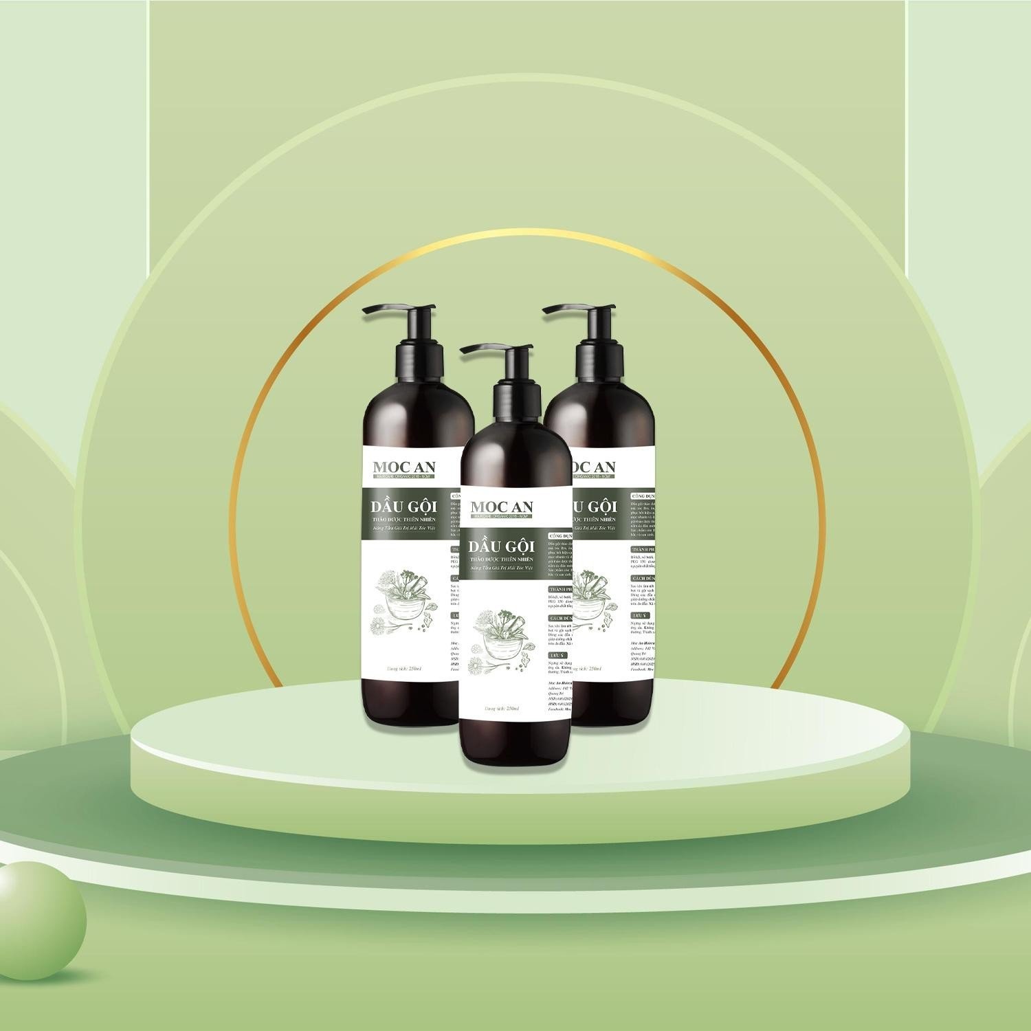 Combo 3 Chai Dầu Gội Thảo Dược Bồ Kết Mộc Ân Haircare