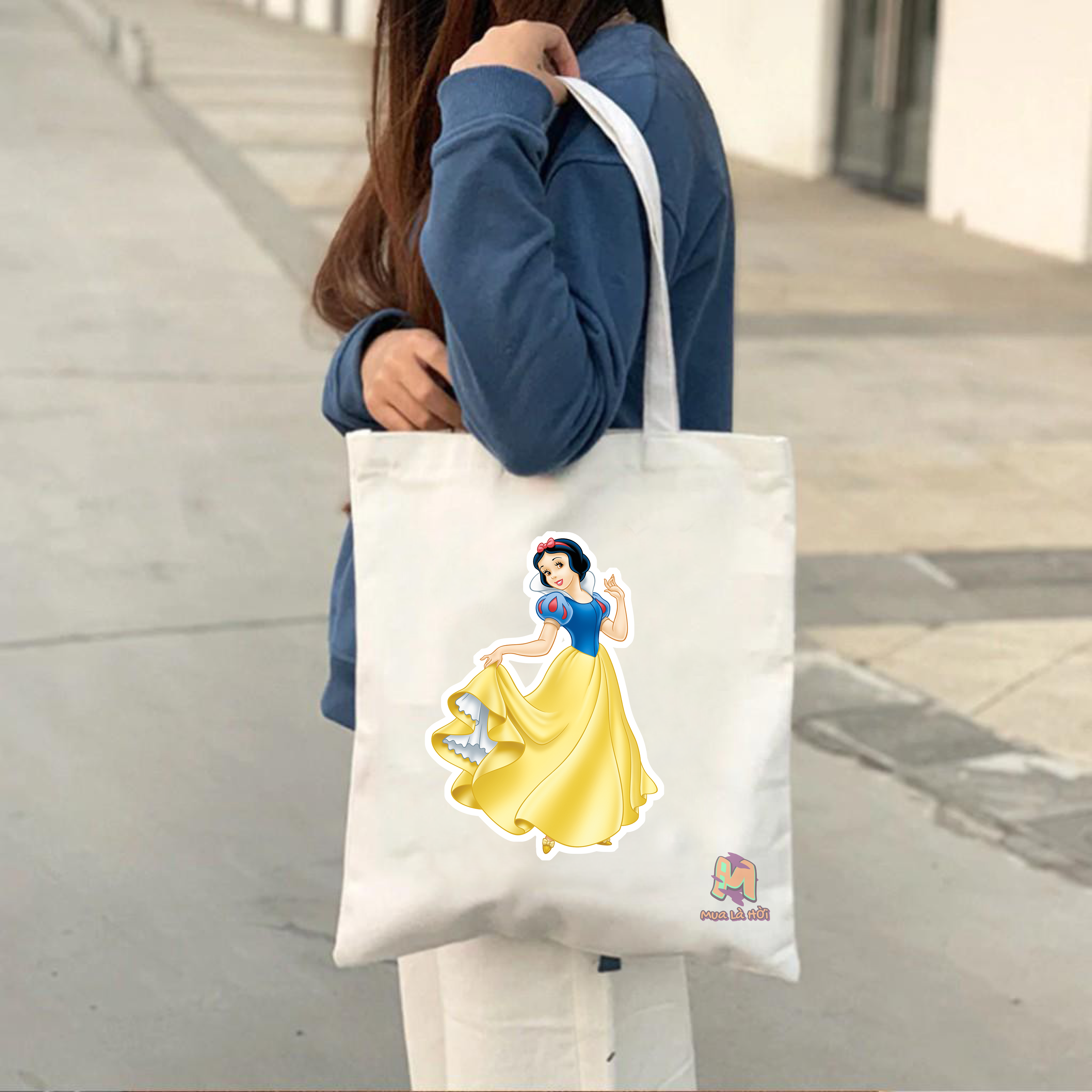 Túi Tote in hình chủ đề Snow White and The Seven Dwarfs (Bạch Tuyết và bảy chú lùn)