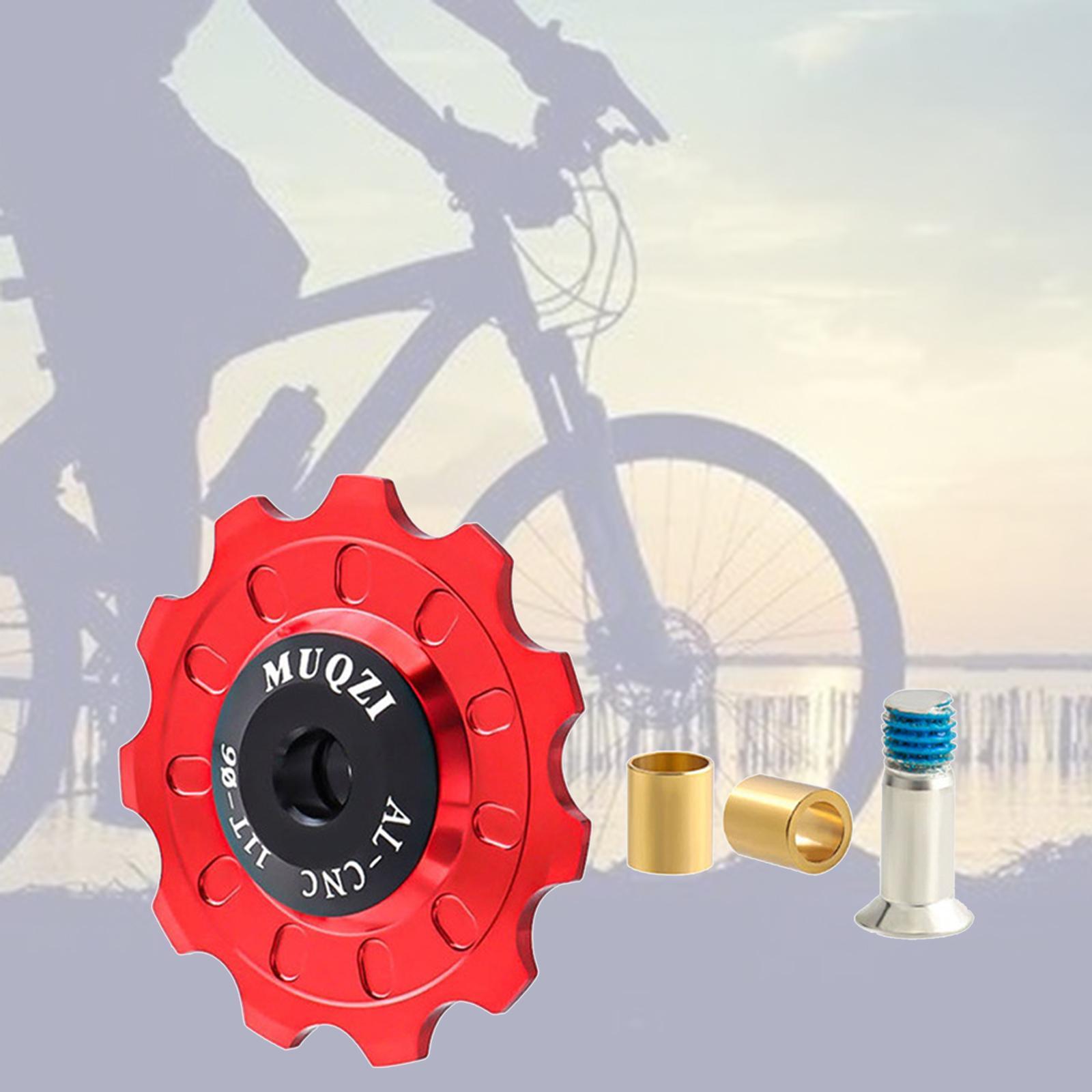 2x Bike Guide Wheel, Aluminum Alloy  Rear Derailleur Jockey Wheel Rear Derailleur Pulley Bike Accessories