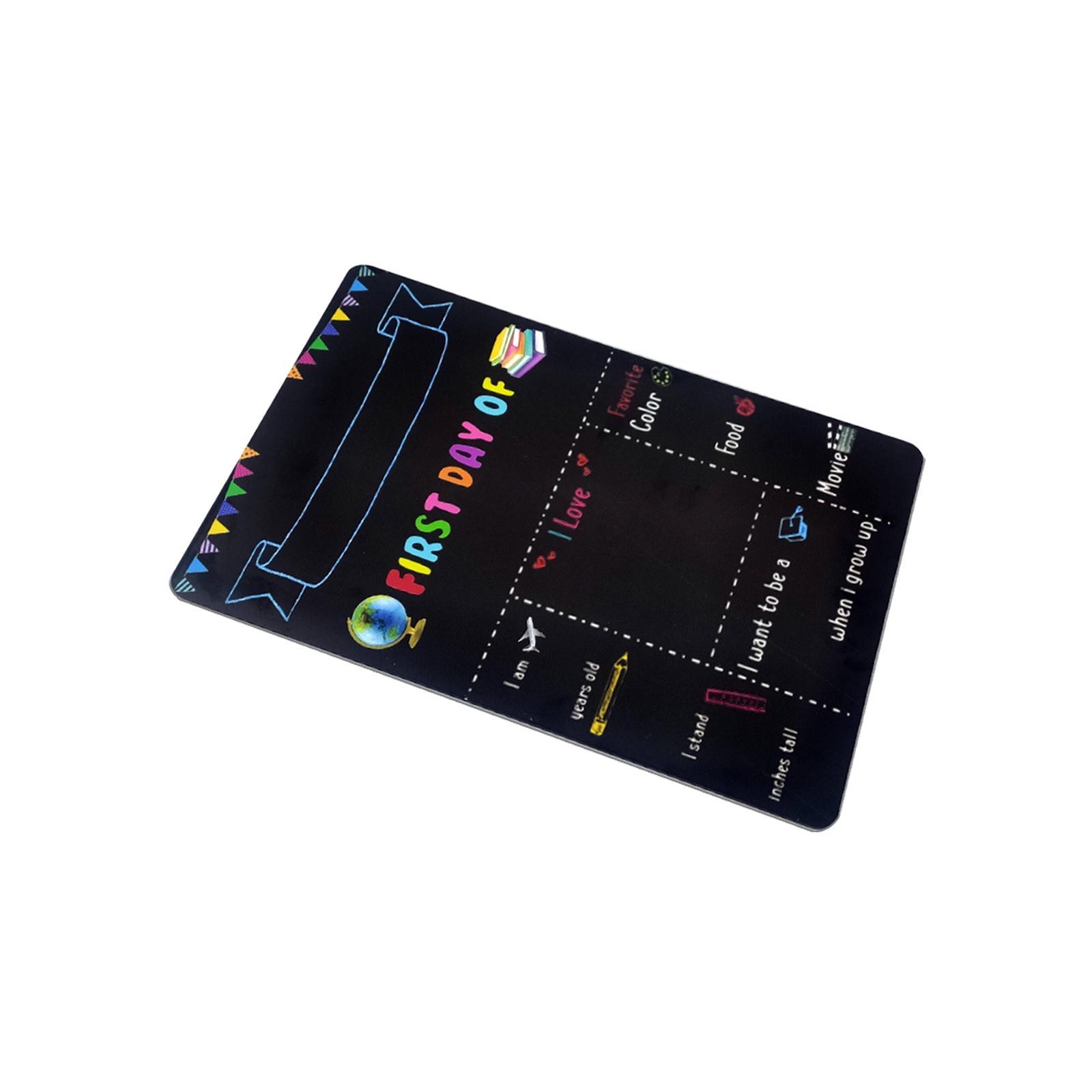 First Day Day of School Chalkboard Double Sided for Kindergarten Office