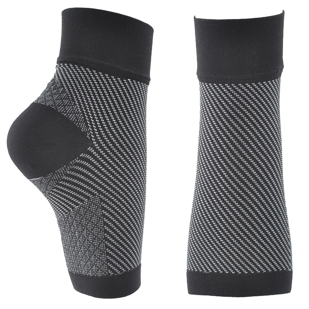 Ankle Support Compression Toeless Socks Foot Sleeve Arch Heel Pain Relief M