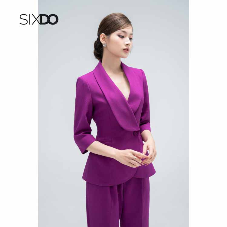 Áo vest nữ 1 cúc tay lỡ thời trang SIXDO