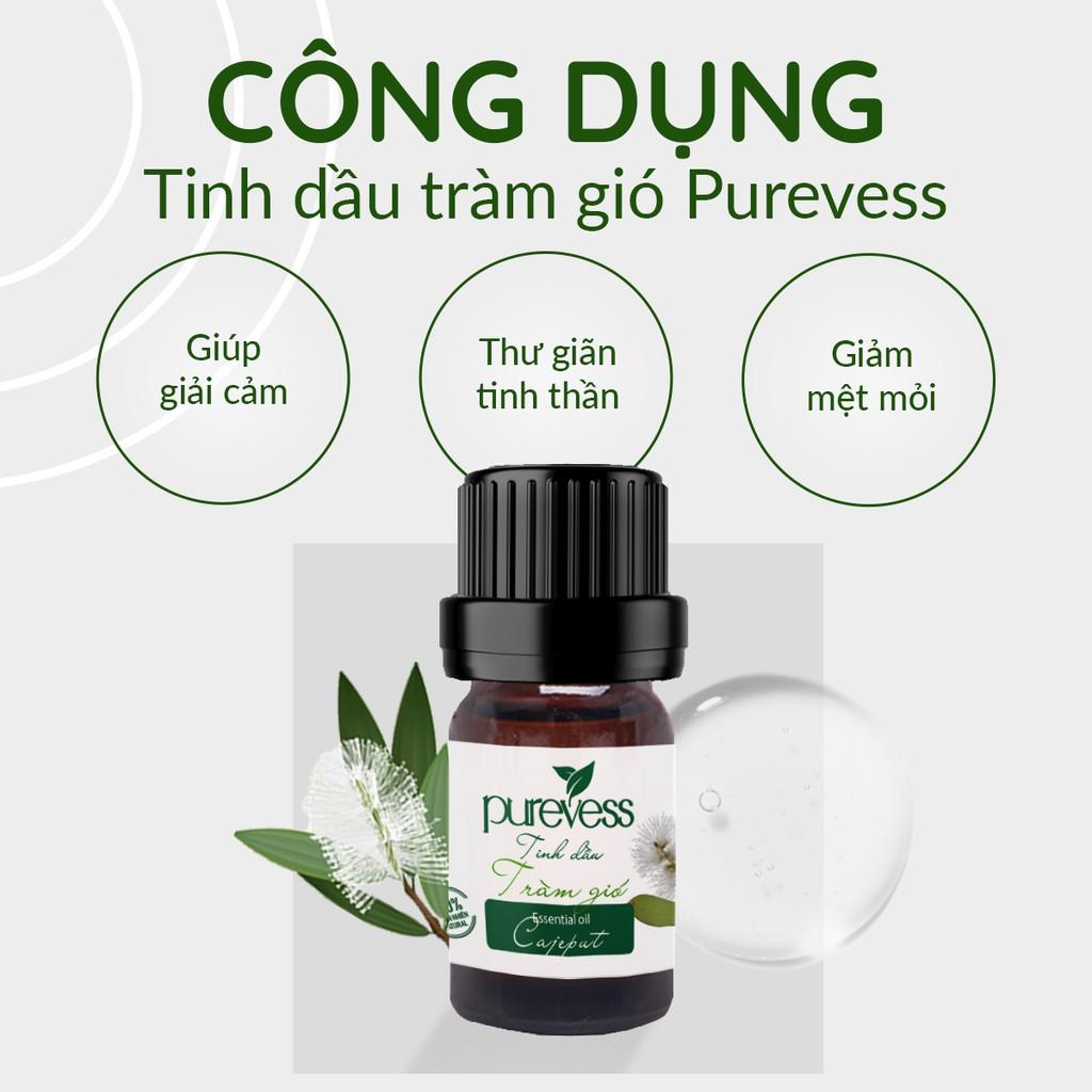 Tinh dầu Tràm Gió giúp giảm mệt mỏi + Tặng vỏ khuếch tán PUREVESS 100ml