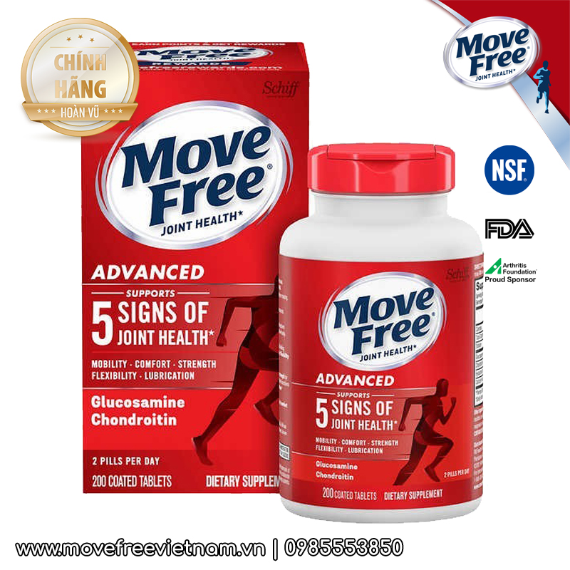 COMBO ƯU ĐÃI KẾT HỢP MOVE FREE ADVANCED GLUCOSAMINE + JOINT HEALTH ULTRA TUPE II