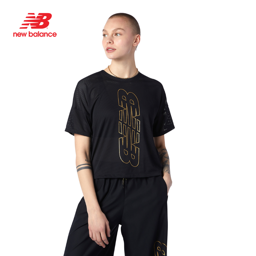 Áo thun tay ngắn thể thao nữ New Balance Achiever Keyhole Back Graphic - WT13153 (form Quốc tế