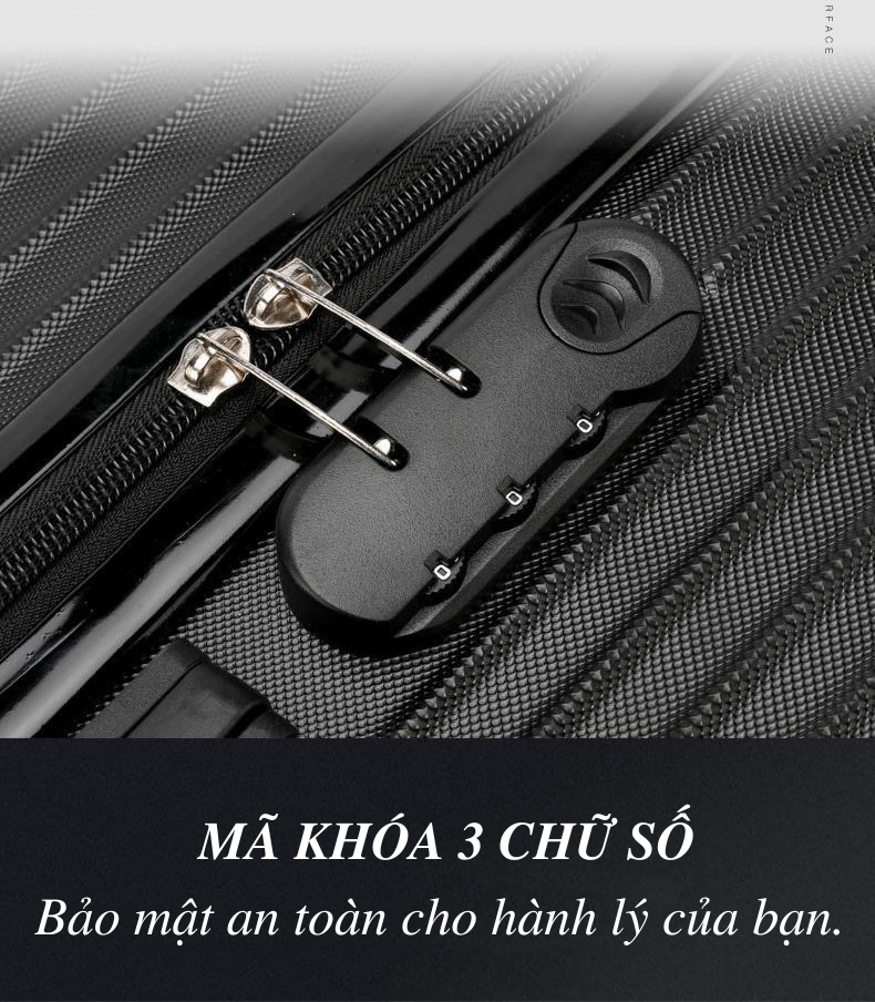 HÌNH THẬT_Vali Du Lịch Tay Kéo Chất Liệu Nhựa Nhám PC+ABS Dày Dặn Thiết Kế Bo Góc Sang Trọng 4 Bánh Xe Đôi Xoay 360 Độ Hàng Sẵn Kho Đủ Size 20/24/26 inch