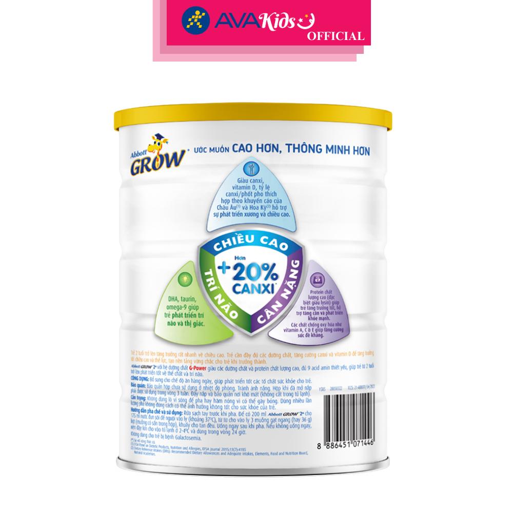 Sữa bột Abbott Grow 2+ hương vani 850g (từ 2 tuổi)