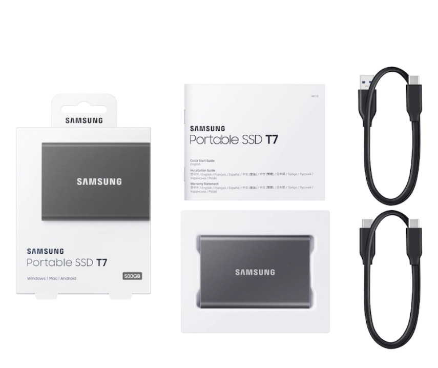 Ổ Cứng Di Động Samsung Portable SSD T7 500GB MU-PC500 - Hàng Chính Hãng