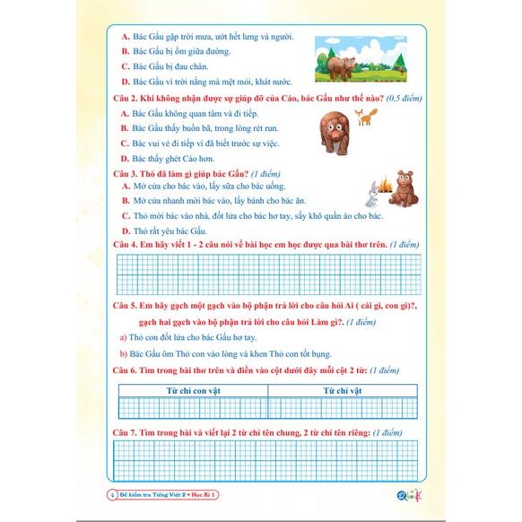 Sách - Combo Đề Kiểm Tra Toán và Tiếng Việt lớp 2 - Cánh Diều Học Kì 1