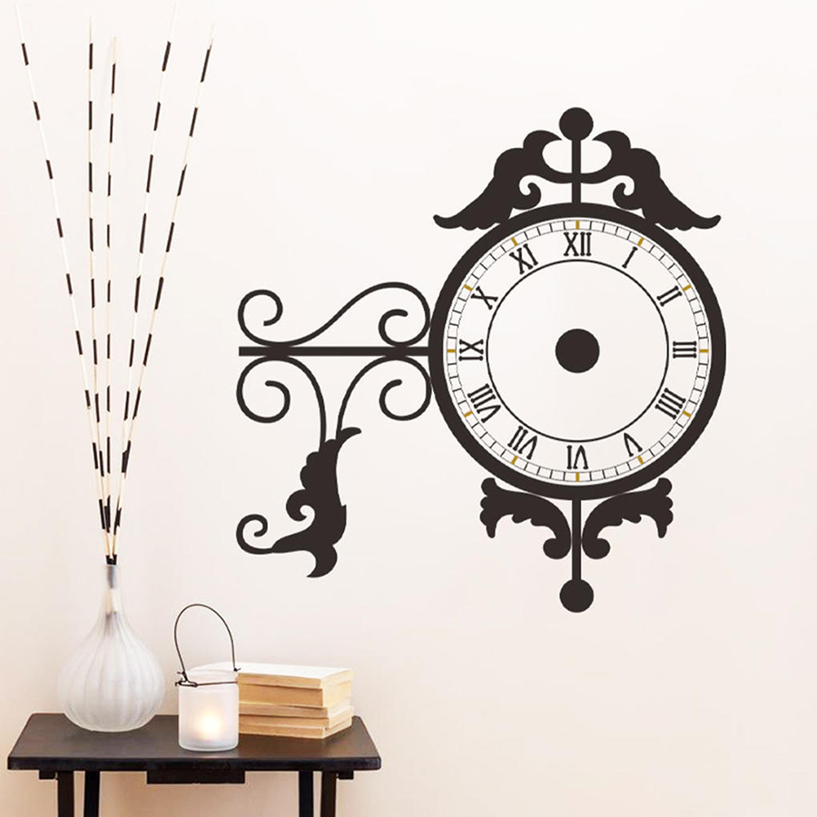 Đồng Hồ Decal Hoạ Tiết Hoa Văn DH28 (35 x 35 cm)