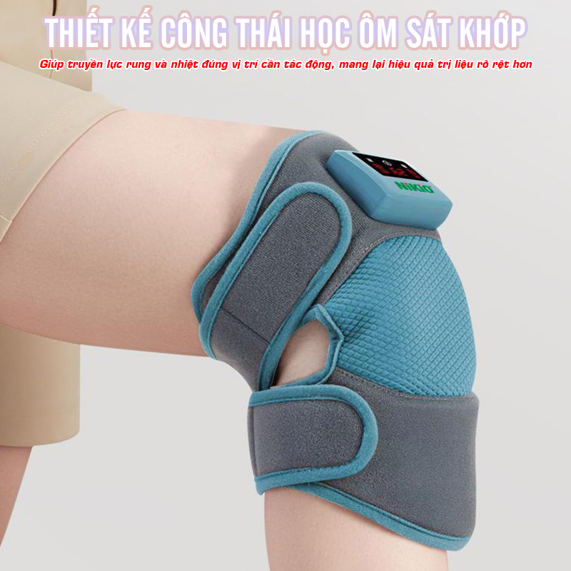 Máy massage đầu gối, vai, khớp gối Nikio NK-185D - Công nghệ rung nóng, giảm đau khớp gối