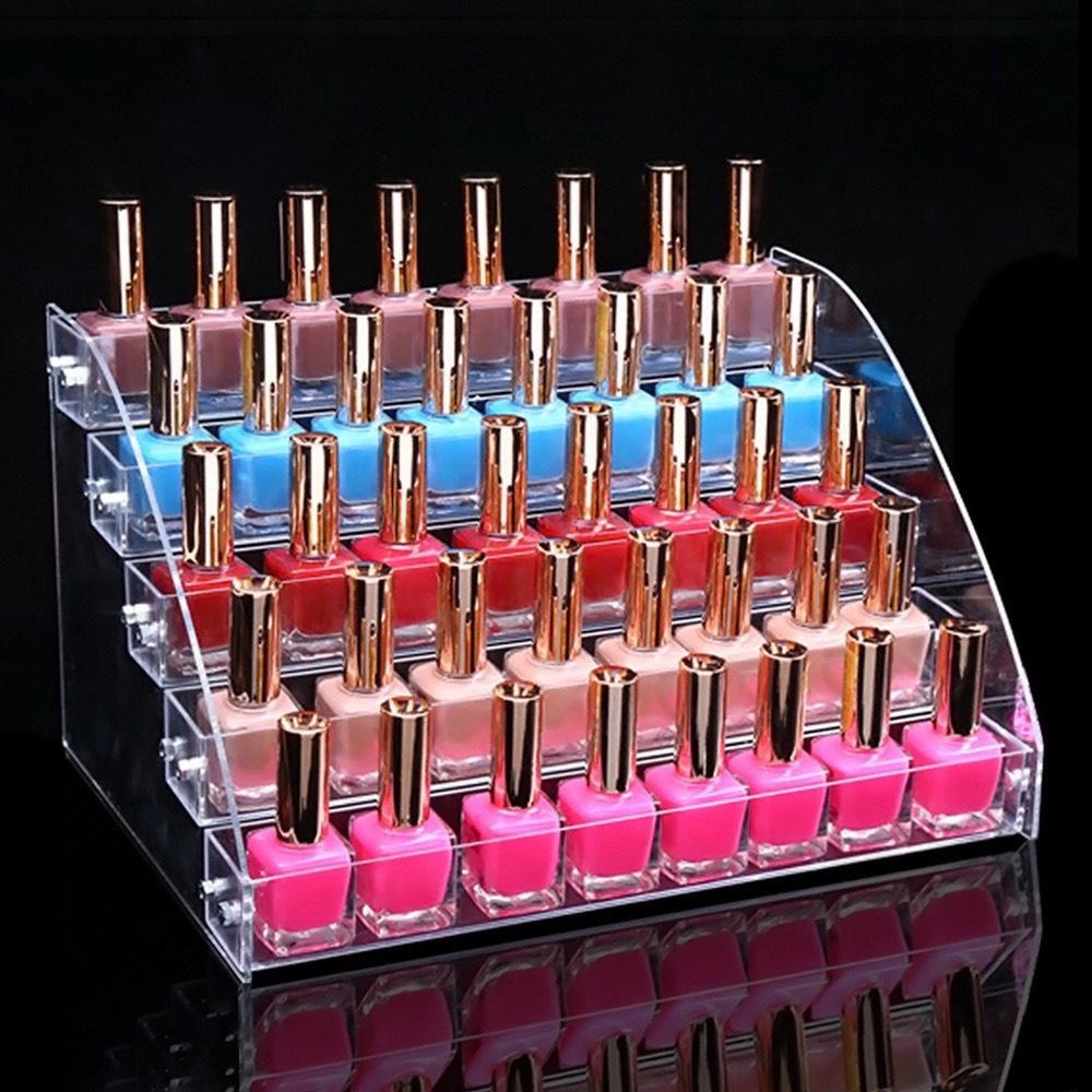 Kệ mica trưng bày sơn móng tay, kệ đựng đồ nail - 4 Tầng