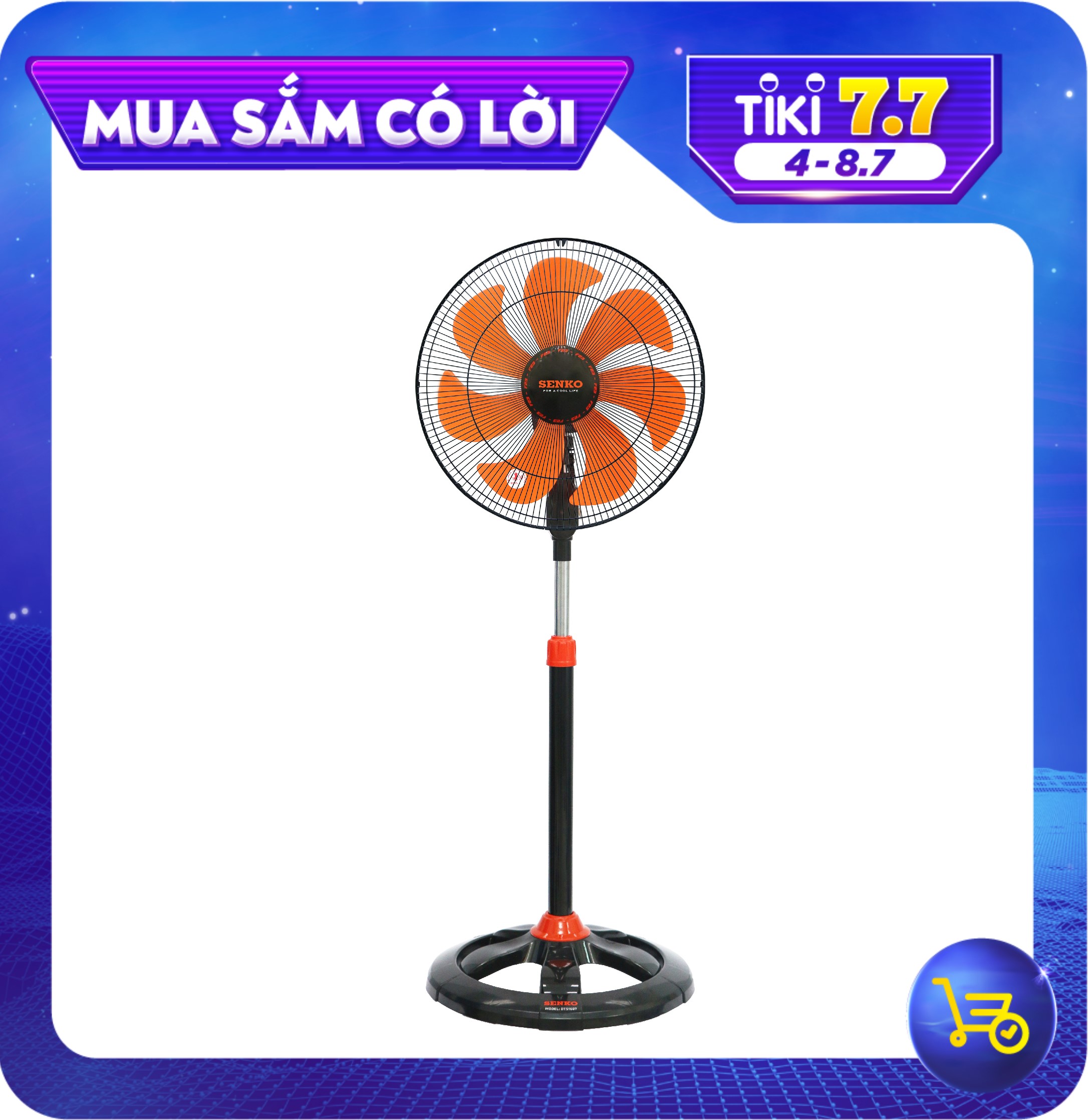 Quạt Đứng Thân Sắt Senko DTS1607 - Giao màu ngẫu nhiên