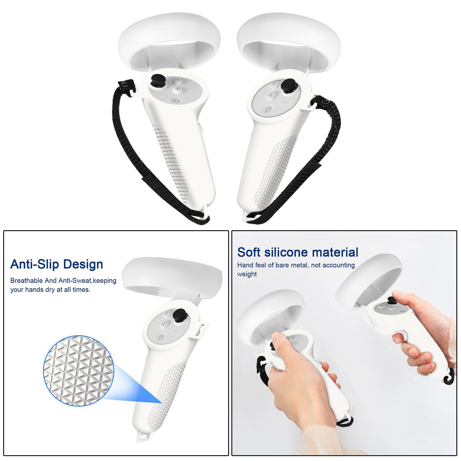 2Pcs Grip Cover, for Neo 3, Touch Controller Grip Accessories, Anti-Throw Handle Protective Sleeve with Adjustable Hand Strap