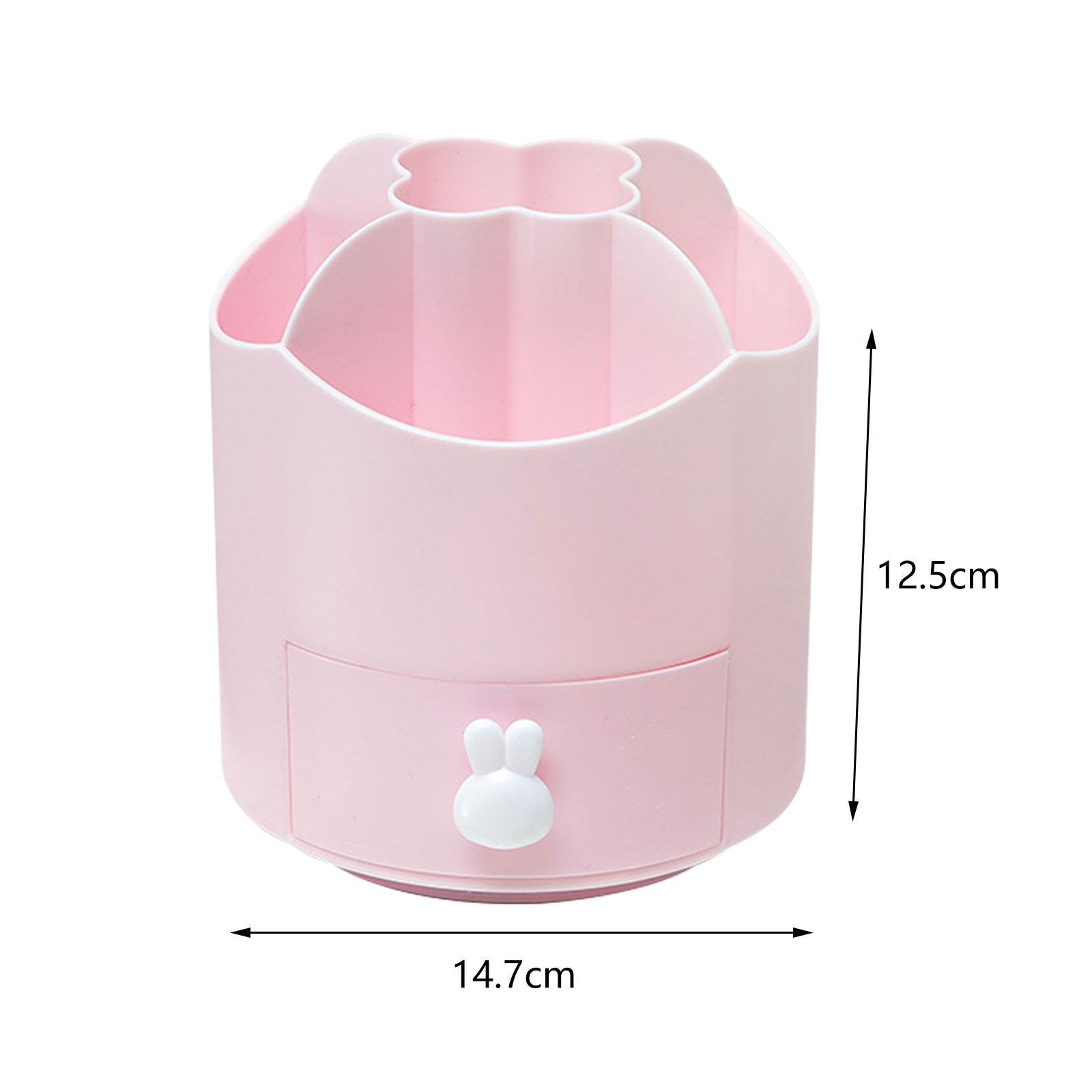360 Degree Rotating Pencil Pen Holder Desktop Stationery Organizer Storage Box Desktop Storage Organizer for Card Stationery Office Supplies