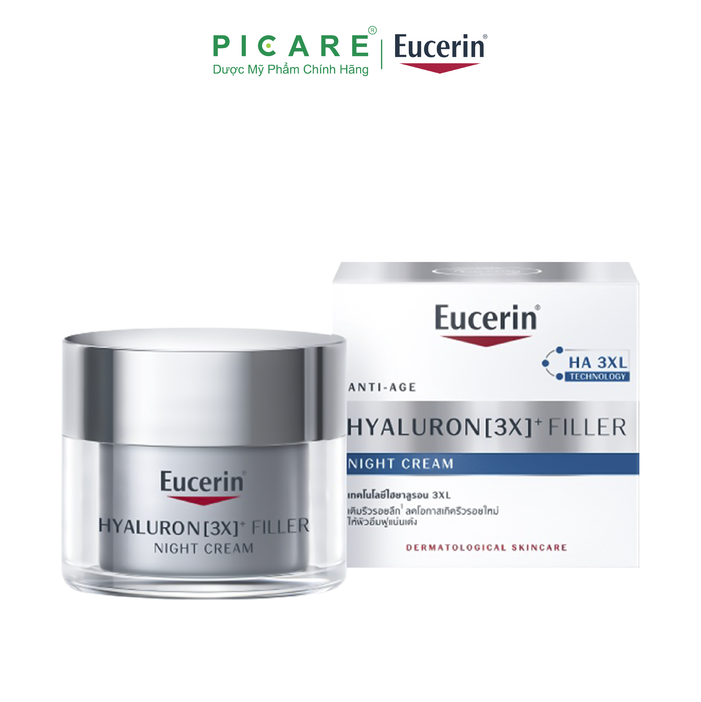 Kem dưỡng đêm giảm nếp nhăn Eucerin Hyaluron[3x]+ Filler Night Cream 50ml