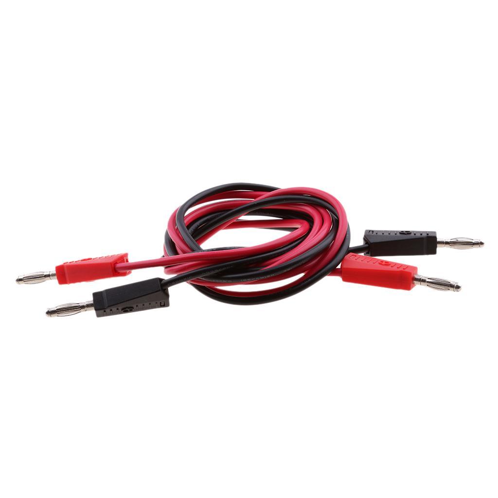 4 Pieces Banana to Banana Plug Test Lead Set, 4mm Stackable Banana Plug Wire Soft Silicone Test Cable Lead for Multimeter