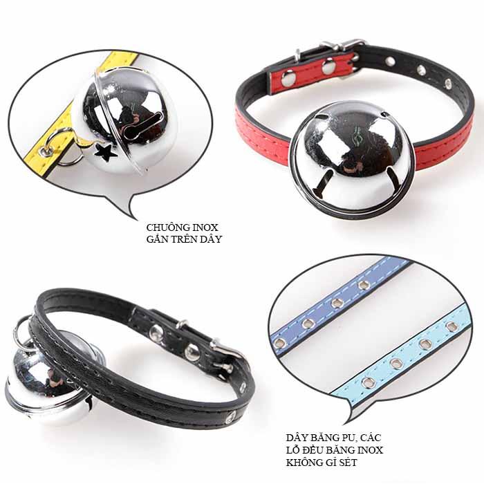 Vòng cổ có chuông cho chó mèo 2-7kg