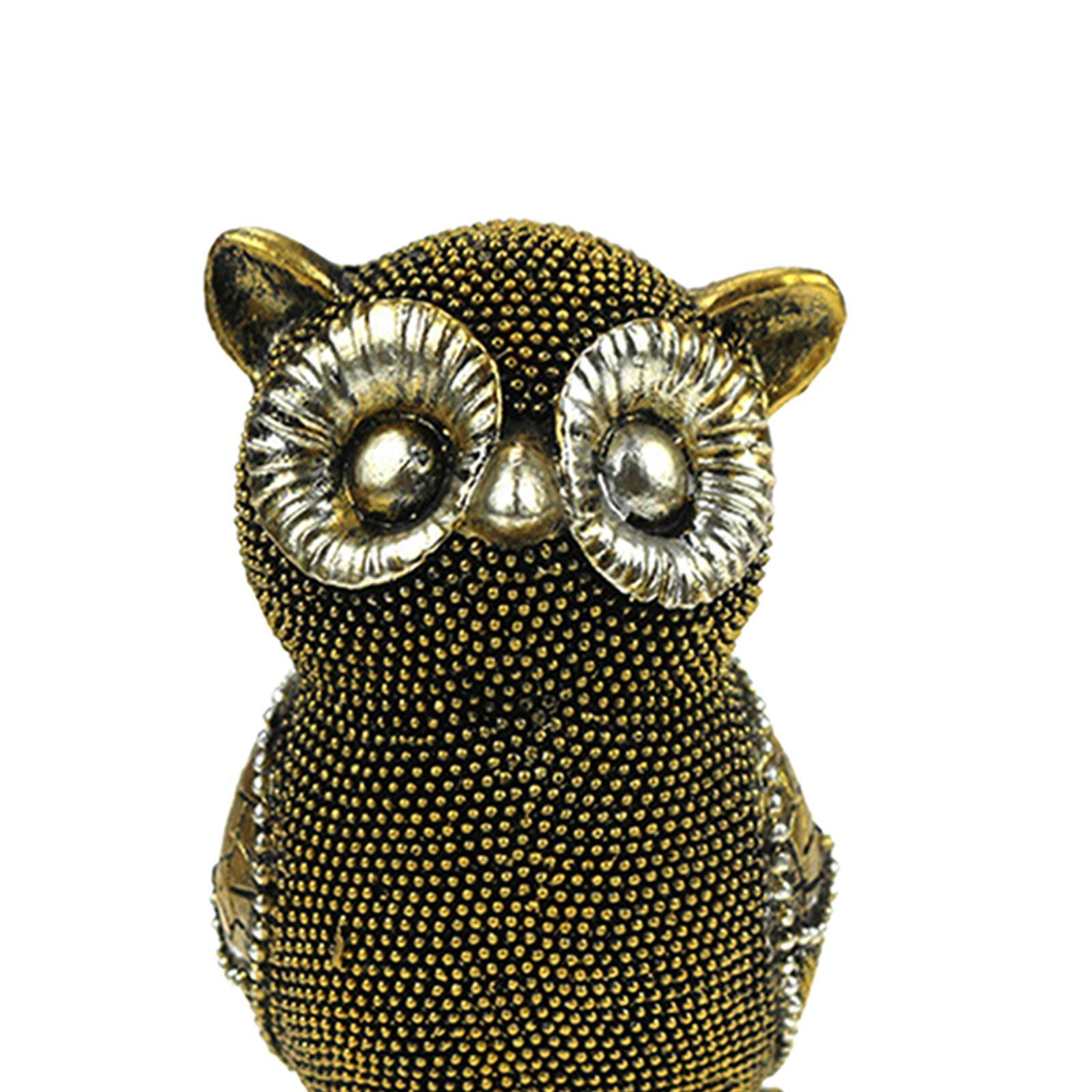 Owl Statue Ornaments Sculpture Animal Figurine for Living Room Birds Friend A