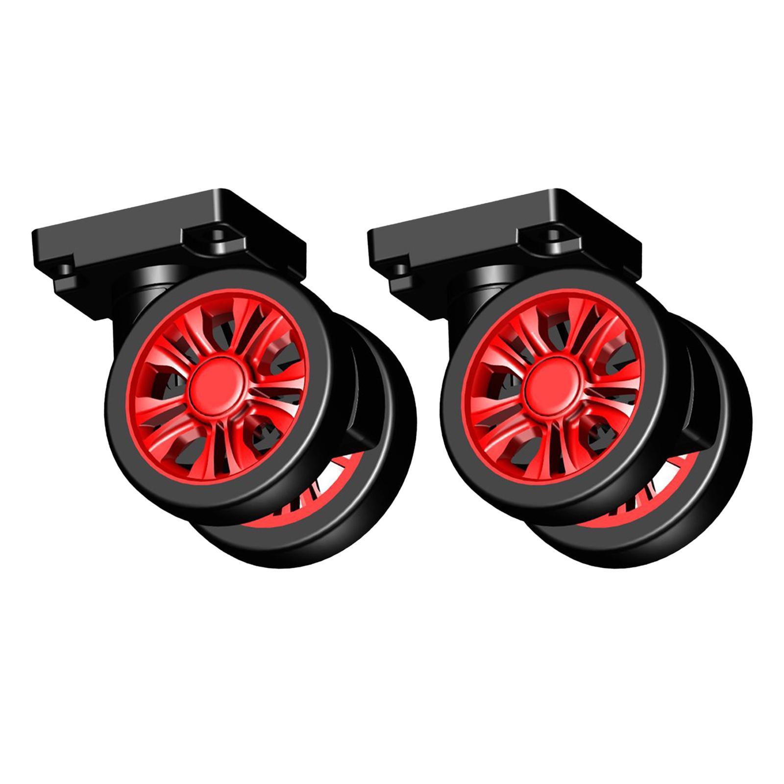 2x Luggage Suitcase Replacement Wheels with Brake Durable for Suitcase