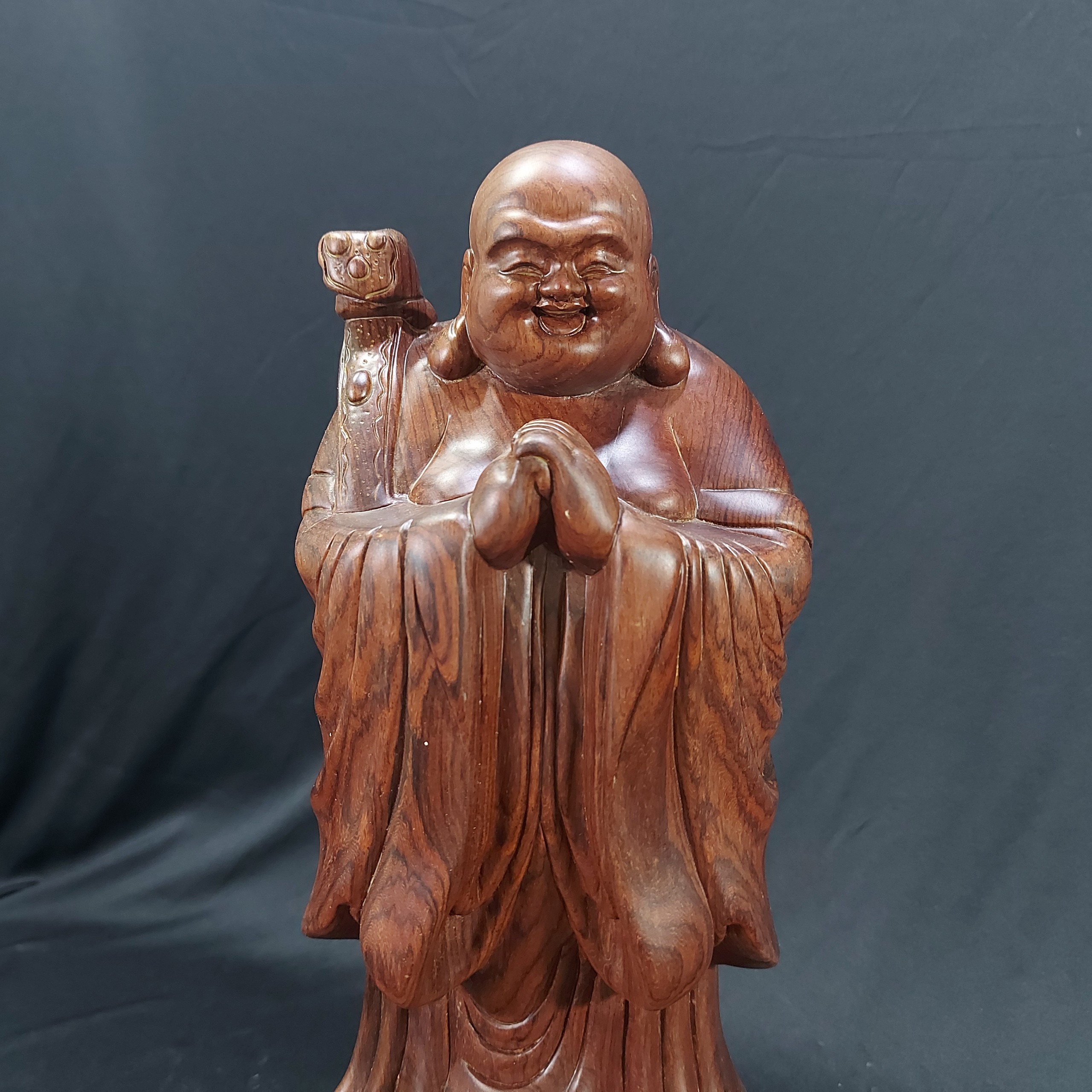 Tượng Phật Di Lặc Chúc phúc gỗ cẩm cao 40 cm