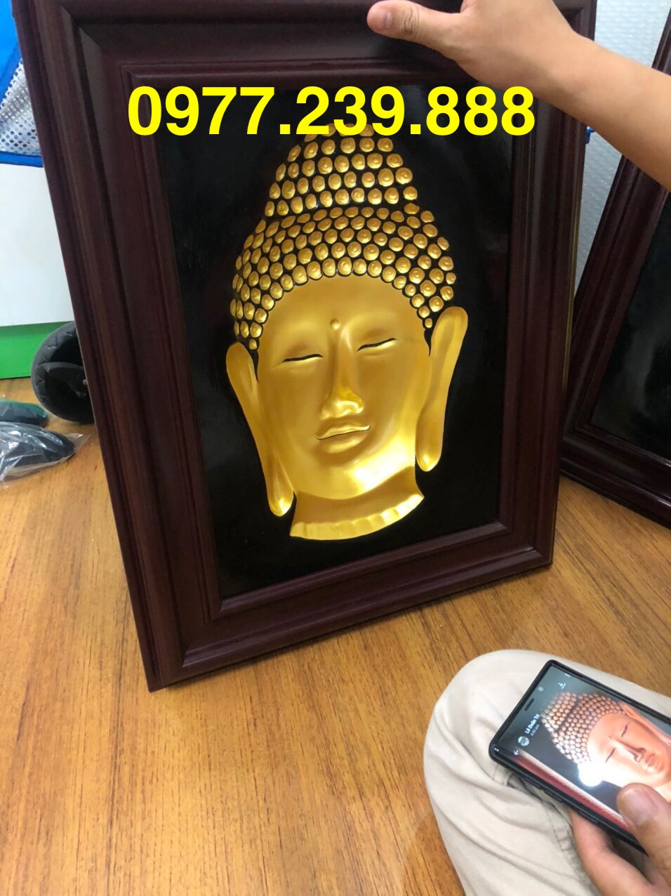 Tranh tượng phật 3d 53x63cm