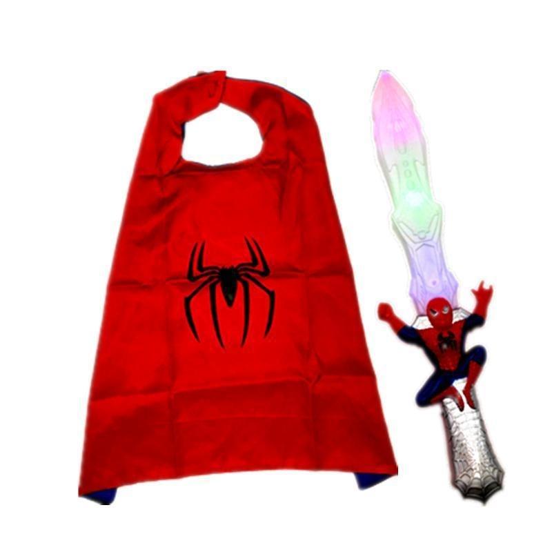 Kiếm nhện mặt nạ găng tay bắn đĩa áo choàng khiên spiderman cho bé dịp halloween sinh nhật lễ hội