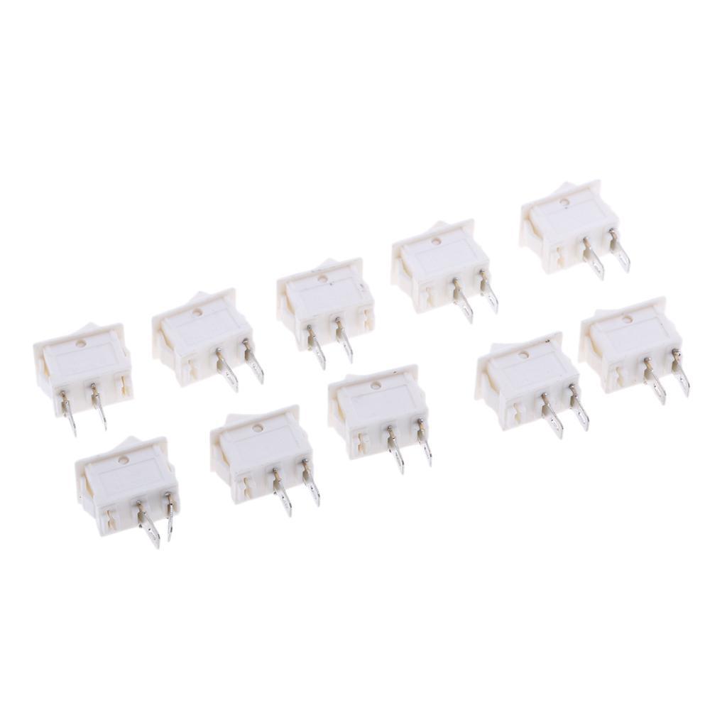10 Pieces On/Off Rocker Press Button Toggle Switch 2 Pins For Home