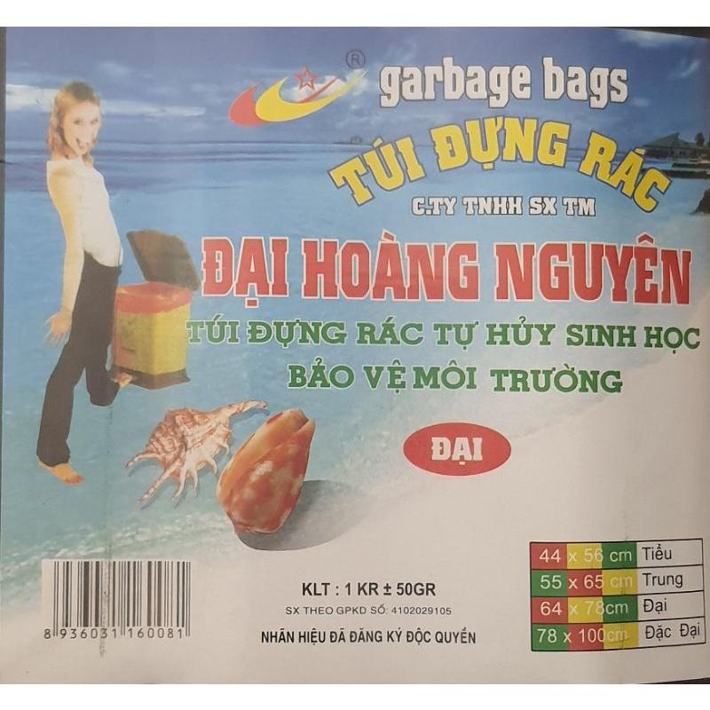 Túi Rác Sinh Học Tự Hủy (3Cuộn Đen 1Kg Bao Rác Đen Hoàng Đại Nguyên Garbage Bags Đại/Trung/Tiểu