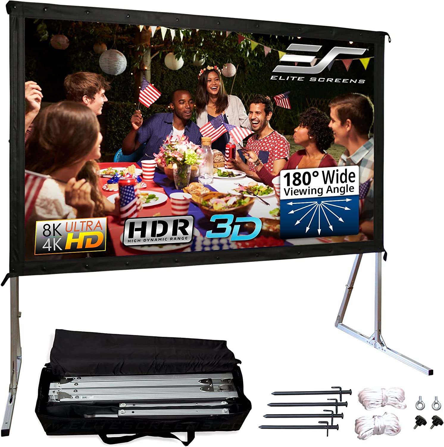Màn Chiếu Elite Screens Dòng Yard Master 2, 120 inch Tỷ lệ Khung Hình 16:9 1.3 Gain – Hàng Chính Hãng