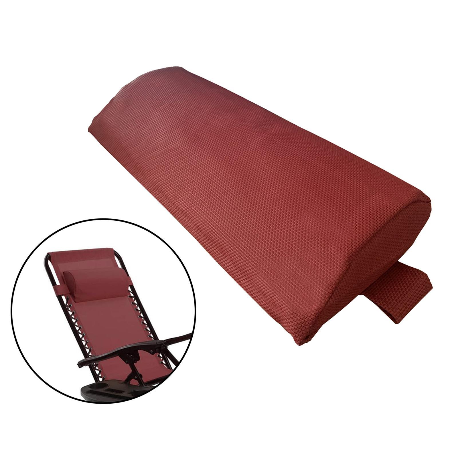 2X Headrest Pillow Lounge Chair Pillow Adjustable Beige