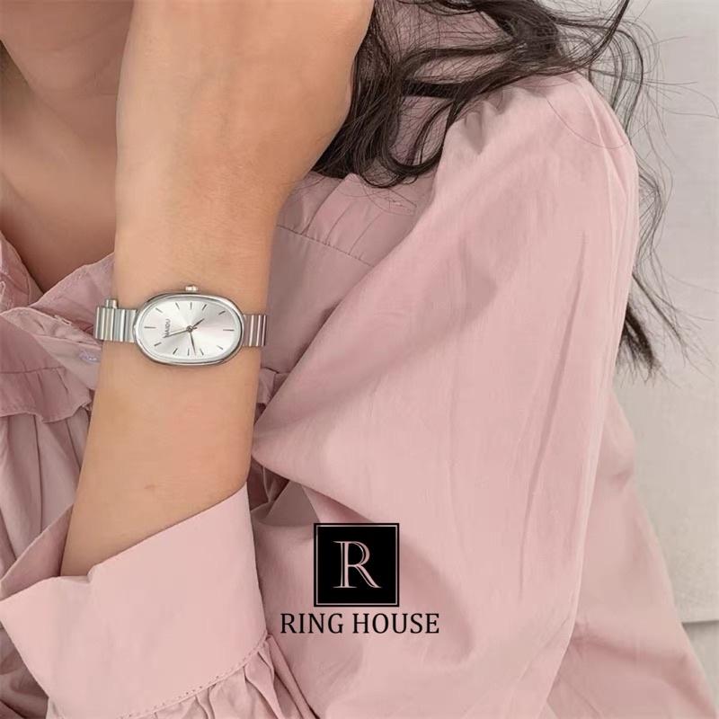 Đồng hồ nữ thời trang Doukou dây kim loại kiểu dáng thanh lịch Ring House