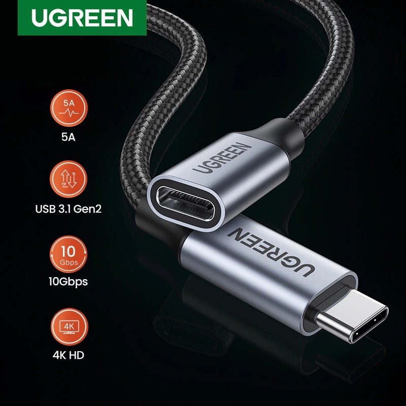 Ugreen Dây Cáp Nối Dài USB 3.1 Loại C USB-C Thunderbolt 3 Cho Xiaomi Nintendo Switch hàng chính hãng