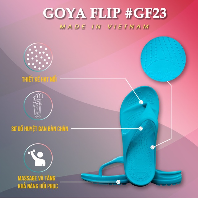 [HOT] Dép Thể thao chạy bộ Goya Flip GF23 - Màu Xanh